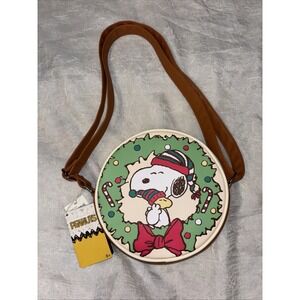 Loungefly Peanuts Snoopy Woodstock Wreath Crossbody Bag NEW With Tags